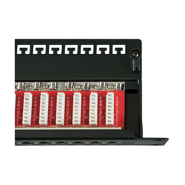 EFB Elektronik Patch Panel 24 puertos RJ-45 Cat6a 1U Negro