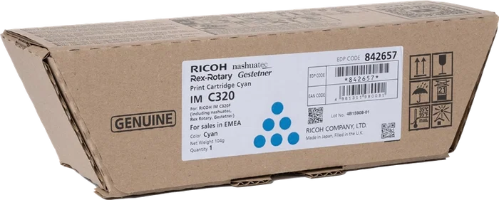Ricoh IM C320 Tóner Cian Original ~10.000 págs Toner 842657 Ricoh IM C320 Tóner Cian Original ~10.000 págs Toner 842657