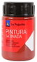 la Pajarita Pintura Témpera Escolar Satinada Rojo Óxido L-08 Bote 35 mL