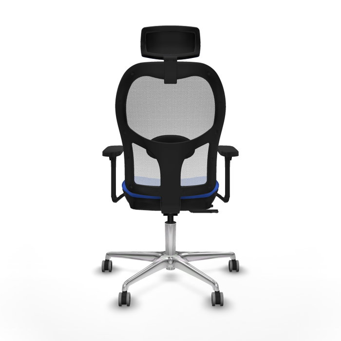 PIQUERAS Y CRESPO Silla de oficina Jorquera con mecanismo Sincro/Traslack Azul y Blanco PIQUERAS Y CRESPO Silla de oficina Jorquera con mecanismo Sincro/Traslack Azul y Blanco