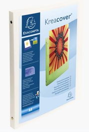 Exacompta Carpeta De Anillas Krea Cover 4x15 mm A4 Personalizable Pp Opaco Blanco