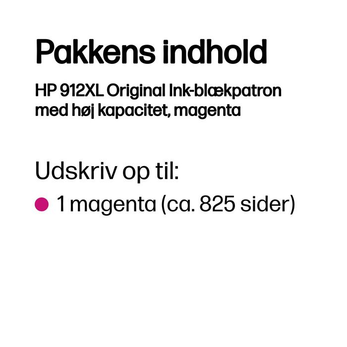 HP 912XL Cartucho de Tinta Magenta de Alto Rendimiento Original HP 912XL Cartucho de Tinta Magenta de Alto Rendimiento Original
