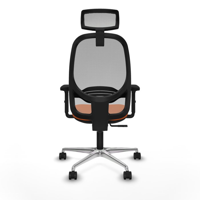 PIQUERAS Y CRESPO Silla de oficina Cilanco con mecanismo Sincro, Tela Naranja y Malla Gris PIQUERAS Y CRESPO Silla de oficina Cilanco con mecanismo Sincro, Tela Naranja y Malla Gris