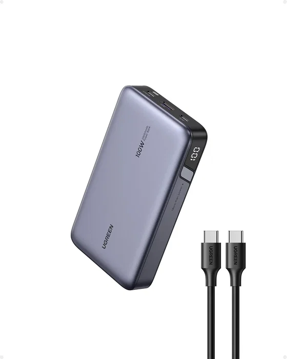 Ugreen Batería externa 20.000 mAh 100 W Gris Ugreen Batería externa 20.000 mAh 100 W Gris
