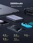 Ugreen Batería externa 20.000 mAh 100 W Gris