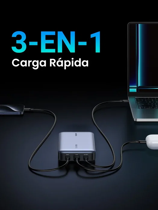 Ugreen Batería externa 20.000 mAh 100 W Gris Ugreen Batería externa 20.000 mAh 100 W Gris