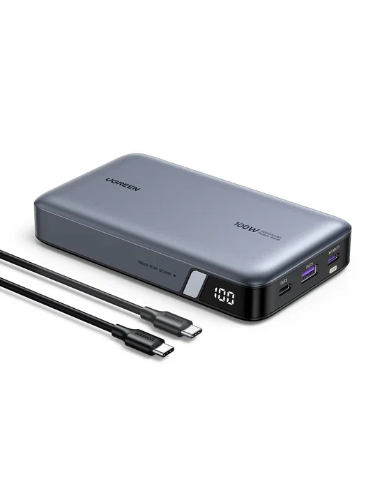 Ugreen Batería externa 20.000 mAh 100 W Gris Ugreen Batería externa 20.000 mAh 100 W Gris