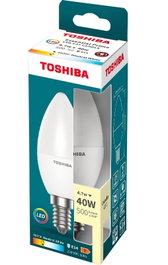Toshiba Essential Bombilla LED vela C37 E14 4.7W 4000K luz neutra
