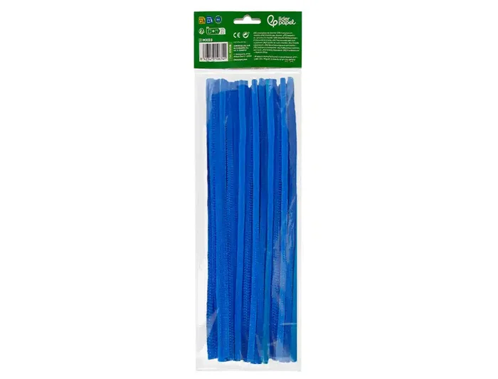 Liderpapel Limpiapipas de Chenilla 30 cm Color Azul Mate Bolsa de 100 Unidades Liderpapel Limpiapipas de Chenilla 30 cm Color Azul Mate Bolsa de 100 Unidades