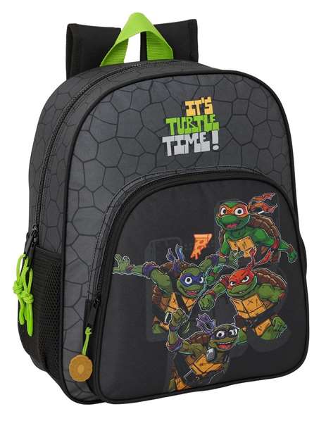 Mochila Escolar Teenage Mutant Ninja Turtles Negro Gris 32 x 38 x 12 cm