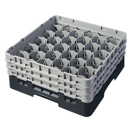 CAMBRO Cesta de lavado 30 comp. 3 alturas Negro