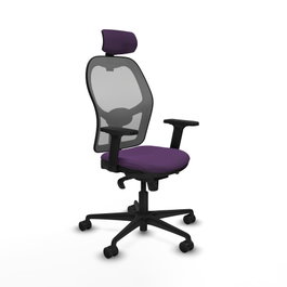PIQUERAS Y CRESPO Silla de oficina Jorquera con mecanismo Sincro, morado y gris
