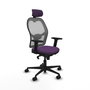 PIQUERAS Y CRESPO Silla de oficina Jorquera con mecanismo Sincro, morado y gris