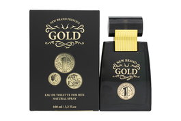 New Brand Gold For Men Eau de Toilette 100ml Spray