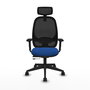 PIQUERAS Y CRESPO Silla de oficina Cilanco con mecanismo Sincro/Traslack, Azul y Negro