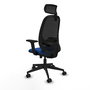 PIQUERAS Y CRESPO Silla de oficina Cilanco con mecanismo Sincro/Traslack, Azul y Negro