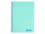 Liderpapel Cuaderno espiral A4 Wonder verde pastel 80 hojas 90g cuadro 4mm