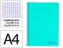 Liderpapel Cuaderno espiral A4 Wonder verde pastel 80 hojas 90g cuadro 4mm