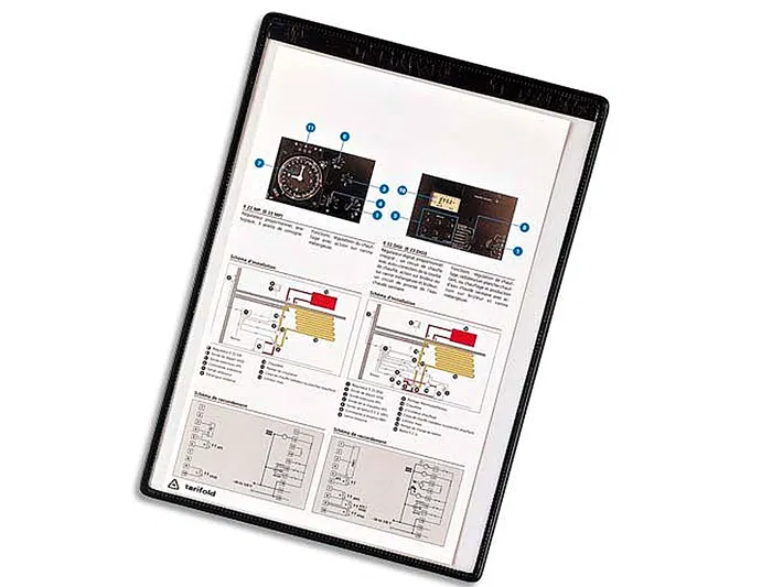 Djois Funda Magnética Colgante PVC DIN A4 Negro Pack 5 Unidades