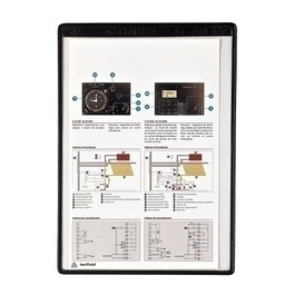 Djois Funda Magnética Colgante PVC DIN A4 Negro Pack 5 Unidades