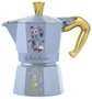 Bialetti Moka Express Bridgerton 3 Tazas Azul y Oro