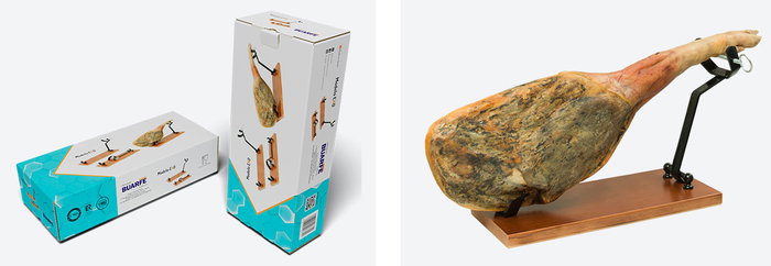 Jamonero Mod. Plegable Gama EKO Lacado Nogal sin Cuchillo Jamonero Mod. Plegable Gama EKO Lacado Nogal sin Cuchillo