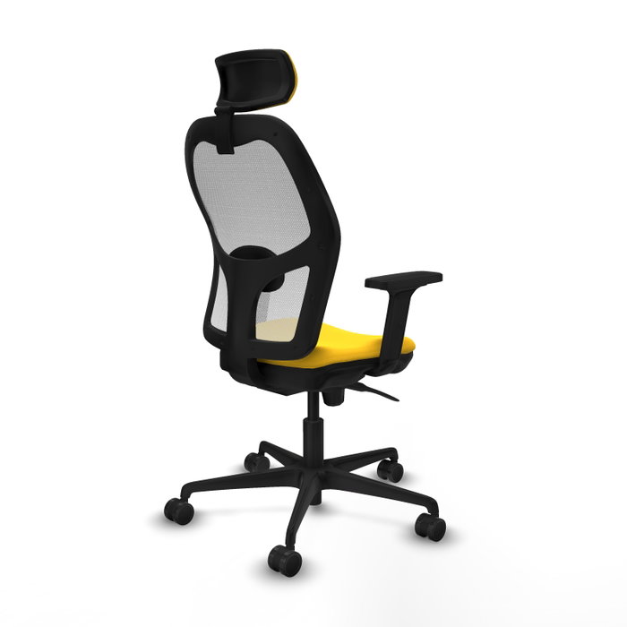 PIQUERAS Y CRESPO Silla de oficina Jorquera con mecanismo Sincro, Amarillo y Blanco PIQUERAS Y CRESPO Silla de oficina Jorquera con mecanismo Sincro, Amarillo y Blanco