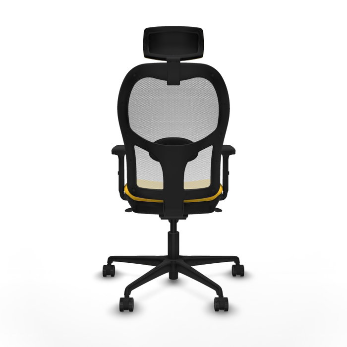 PIQUERAS Y CRESPO Silla de oficina Jorquera con mecanismo Sincro, Amarillo y Blanco PIQUERAS Y CRESPO Silla de oficina Jorquera con mecanismo Sincro, Amarillo y Blanco