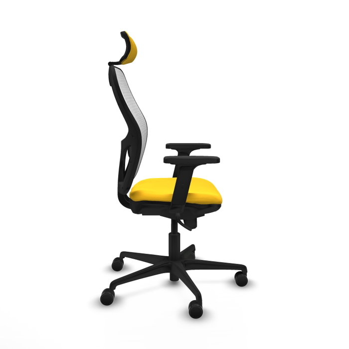 PIQUERAS Y CRESPO Silla de oficina Jorquera con mecanismo Sincro, Amarillo y Blanco PIQUERAS Y CRESPO Silla de oficina Jorquera con mecanismo Sincro, Amarillo y Blanco