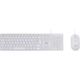 Bluestork KB Mac Combo Teclado y Ratón con Cable Compatible con Mac - Blanco (BLU3760162053807)