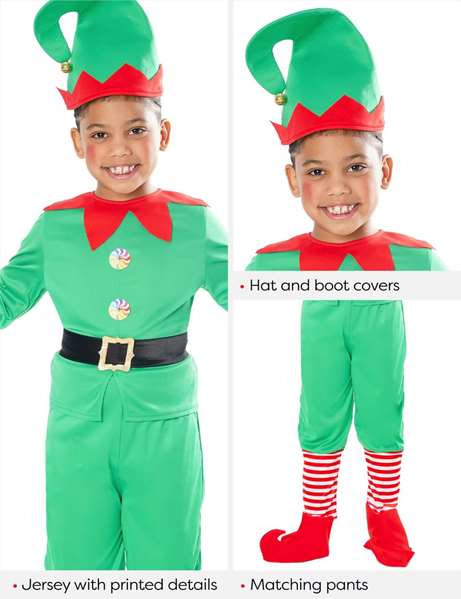Rubies Disfraz Infantil Elfo Boy Talla 7-8 Años 122-128cm