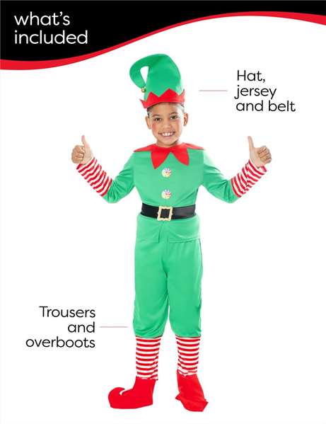 Rubies Disfraz Infantil Elfo Boy Talla 7-8 Años 122-128cm
