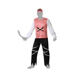 Disfraz Pirata Bucanero Hombre Adulto Rojo XS-S