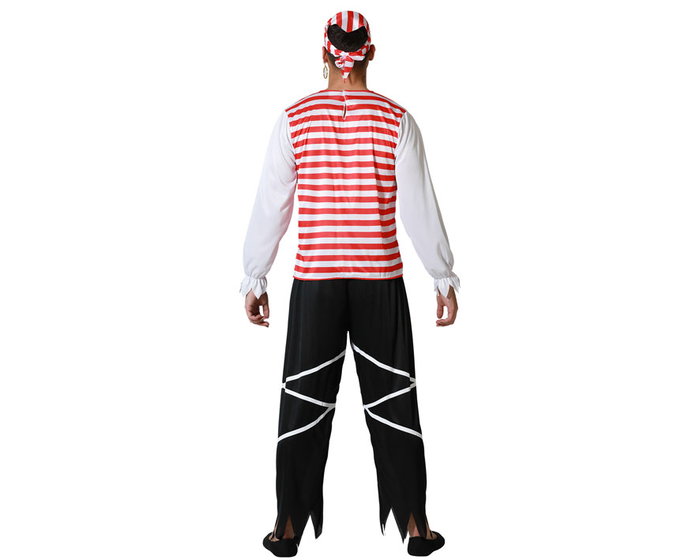 Disfraz Pirata Bucanero Hombre Adulto Rojo XS-S