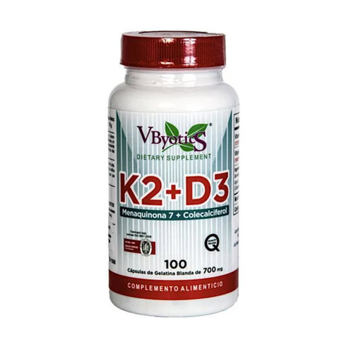 Vbyotics K2 + D3 700 mg 100 Cápsulas Vbyotics K2 + D3 700 mg 100 Cápsulas