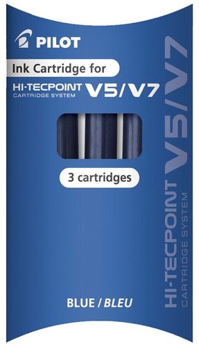 Recambio Pilot Roller V-5 Recargable Azul Blister De 3 (Set de 12) Recambio Pilot Roller V-5 Recargable Azul Blister De 3 (Set de 12)