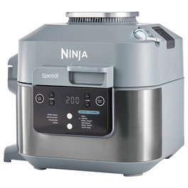 Ninja Foodi ON400EU Olla Multifunción 10 en 1, 5.7 Litros, Cocina Rápida, Vapor, Freír y Hornear, Recubrimiento Cerámico, Gris, 1760W