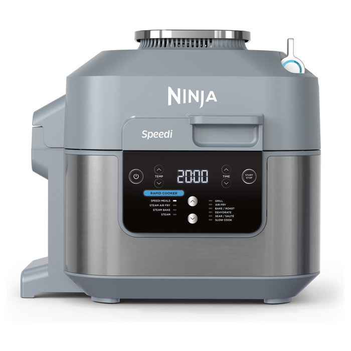Ninja Foodi ON400EU Olla Multifunción 10 en 1, 5.7 Litros, Cocina Rápida, Vapor, Freír y Hornear, Recubrimiento Cerámico, Gris, 1760W