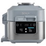 Ninja Foodi ON400EU Olla Multifunción 10 en 1, 5.7 Litros, Cocina Rápida, Vapor, Freír y Hornear, Recubrimiento Cerámico, Gris, 1760W