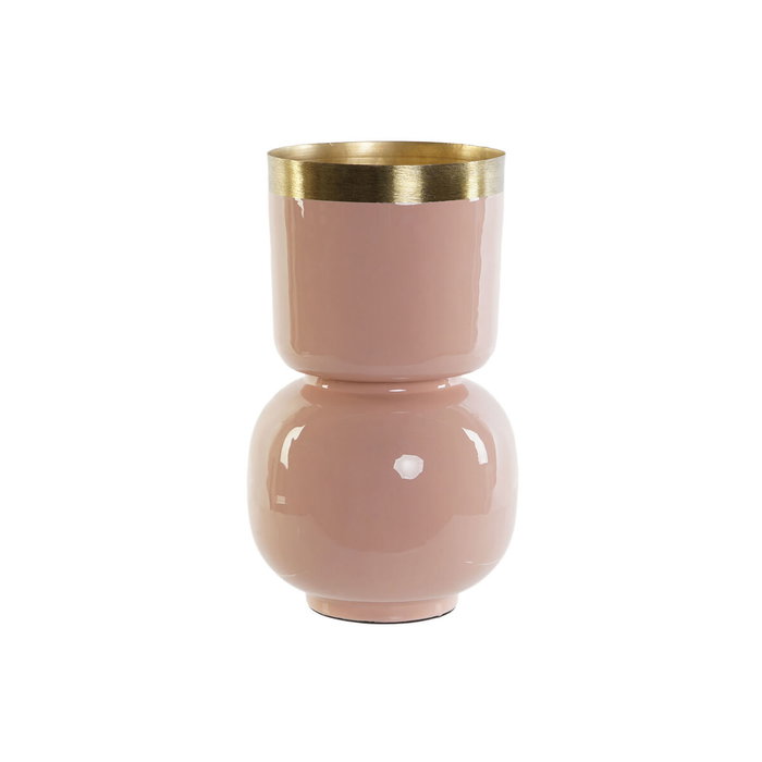 DKD Home Decor Set de 2 Jarrones de Hierro Lacado Coral, Verde Jade y Dorado DKD Home Decor Set de 2 Jarrones de Hierro Lacado Coral, Verde Jade y Dorado