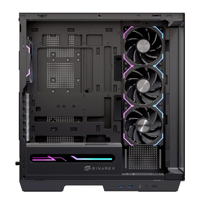 Einarex Z1K RGB Black Caja Semitorre con Cristal Templado Negra