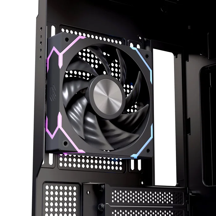 Einarex Z1K RGB Black Caja Semitorre con Cristal Templado Negra