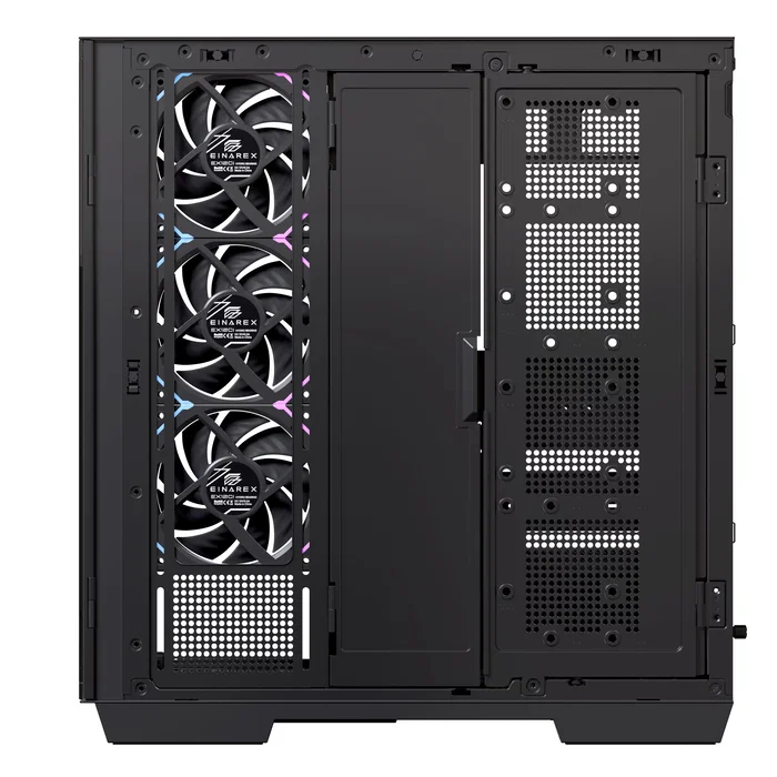 Einarex Z1K RGB Black Caja Semitorre con Cristal Templado Negra