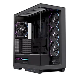 Einarex Z1K RGB Black Caja de PC Midi Tower Negra con Panel Templado