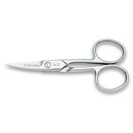 Tres Claveles Tijera Uñas Curva Inox 4" Acero Inoxidable Forjado en Caliente Esterilizable 10 cm