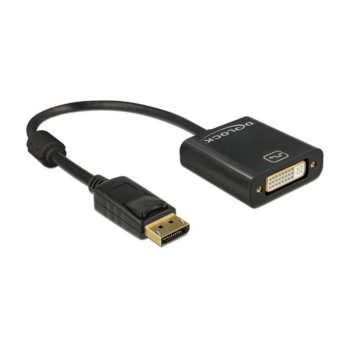 DeLOCK 62601 Adaptador DisplayPort a DVI-I 4K Negro
