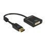 DeLOCK 62601 Adaptador DisplayPort a DVI-I 4K Negro