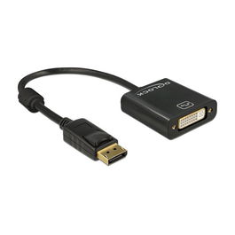 DELOCK 62601 Adaptador DisplayPort 1.2 Macho a DVI-I Hembra 4K 3840x2100 Negro