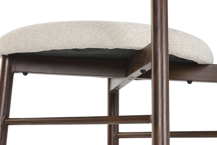DKD Home Decor Taburete Metal Poliéster Simil Madera Nogal