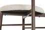 DKD Home Decor Taburete Metal Poliéster Simil Madera Nogal